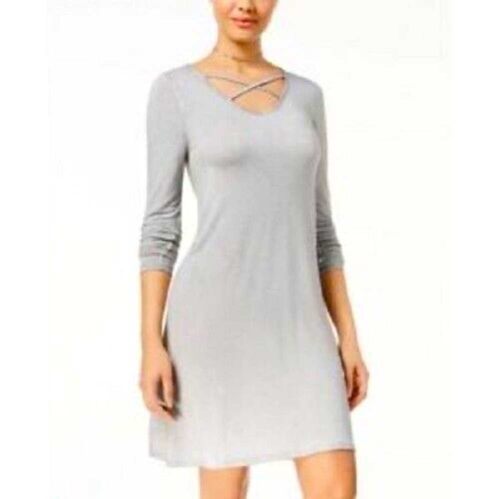 Ultra Flirt Grey Fit & Flare Dress – Size Small